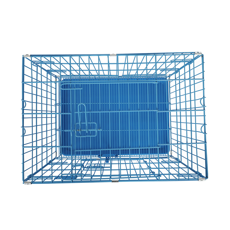 Crate madraí foldable miotail le haghaidh coileáiníní