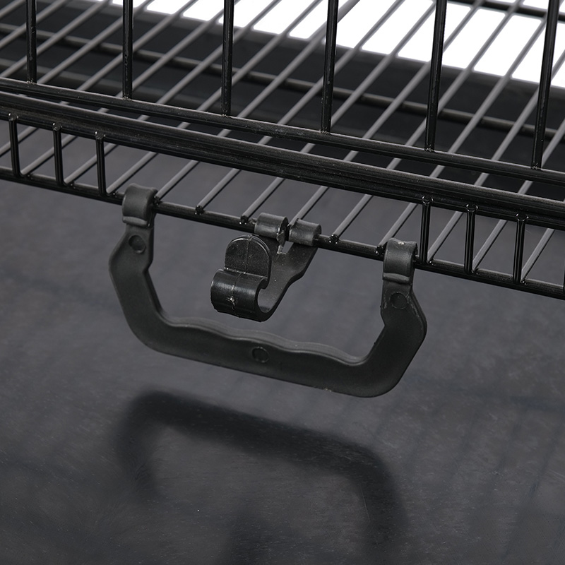 Crate madraí foldable miotail le haghaidh coileáiníní