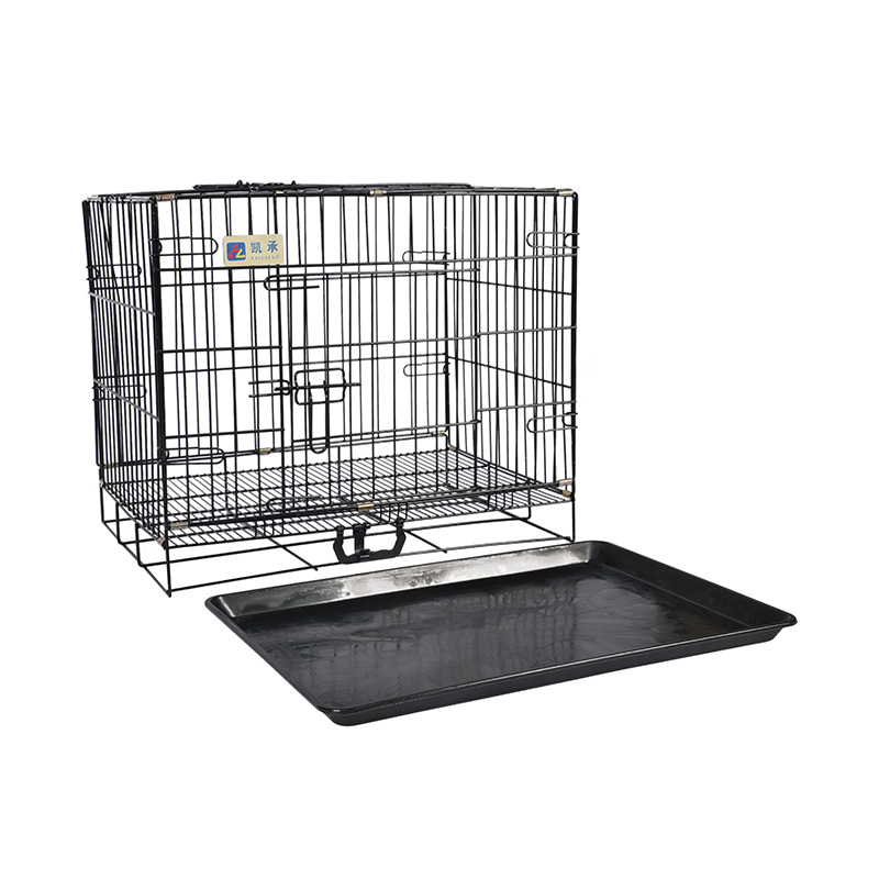 Crate madraí foldable miotail le haghaidh coileáiníní