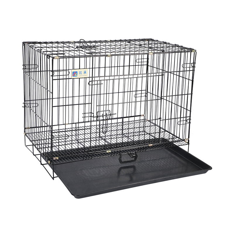 Crate madraí foldable miotail le haghaidh coileáiníní