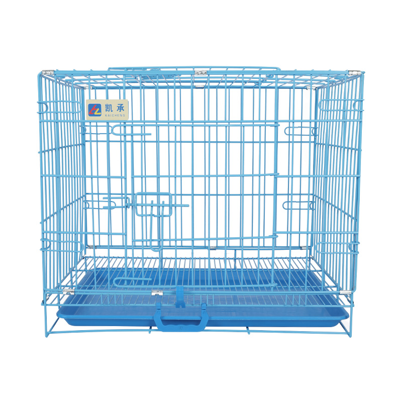 Crate madraí foldable miotail le haghaidh coileáiníní