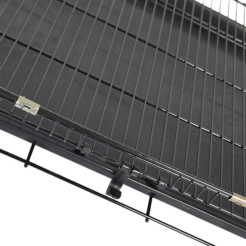 Crate madraí foldable miotail le haghaidh coileáiníní