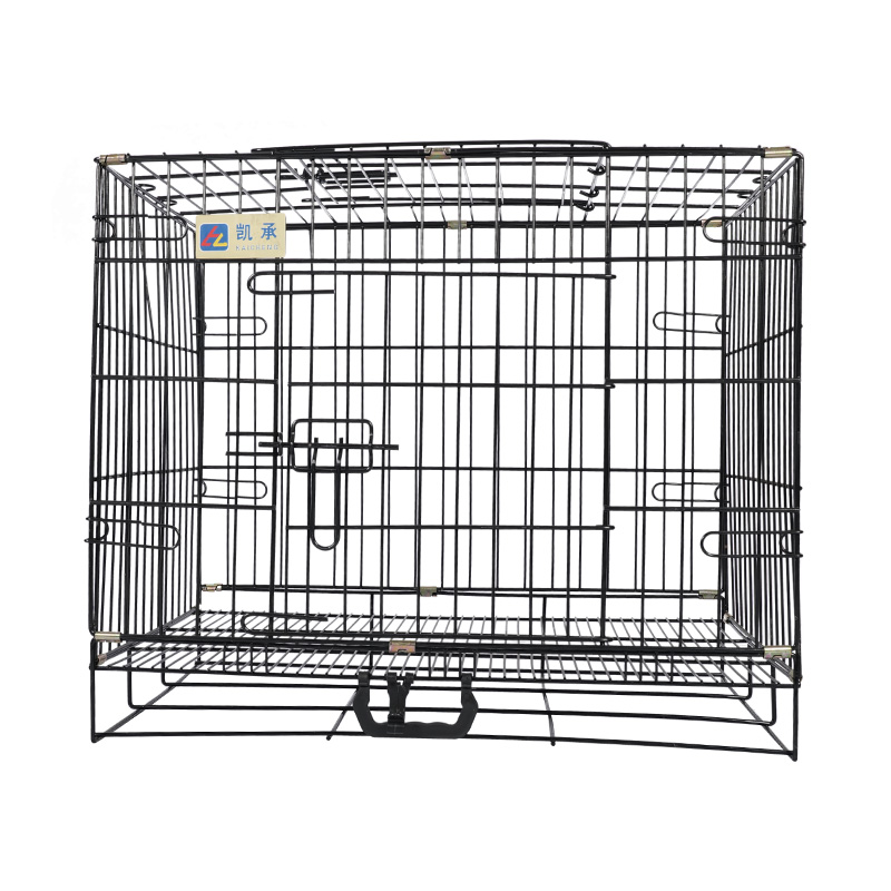 Crate madraí foldable miotail le haghaidh coileáiníní