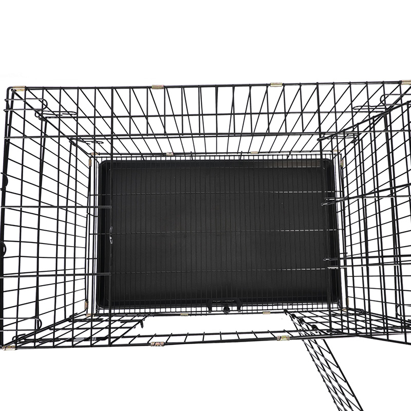 Crate madraí foldable miotail le haghaidh coileáiníní