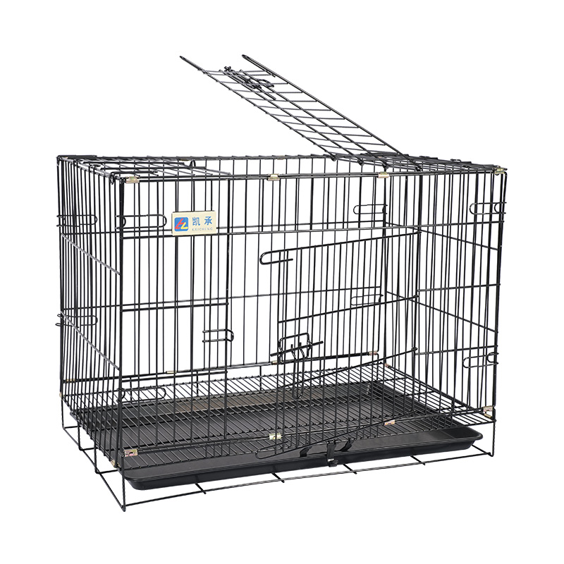 Crate madraí foldable miotail le haghaidh coileáiníní