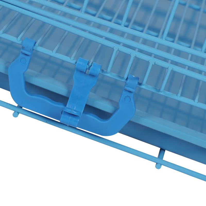Crate madraí foldable miotail le haghaidh coileáiníní