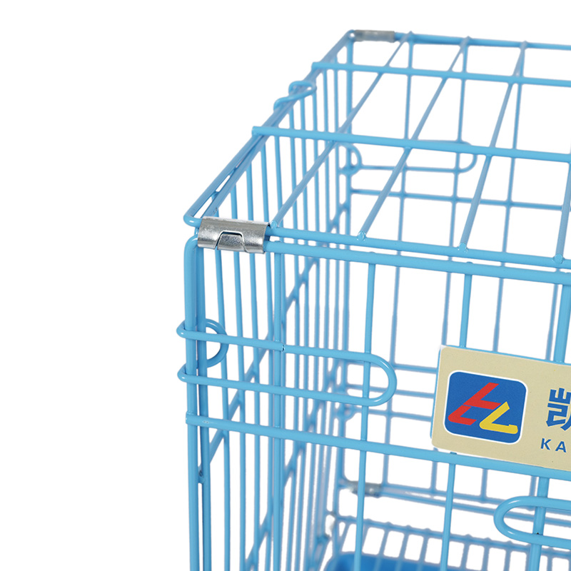 Crate madraí foldable miotail le haghaidh coileáiníní