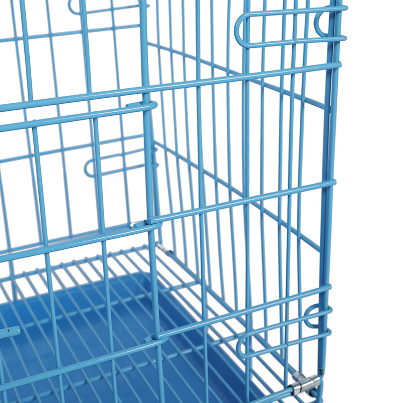 Crate madraí foldable miotail le haghaidh coileáiníní