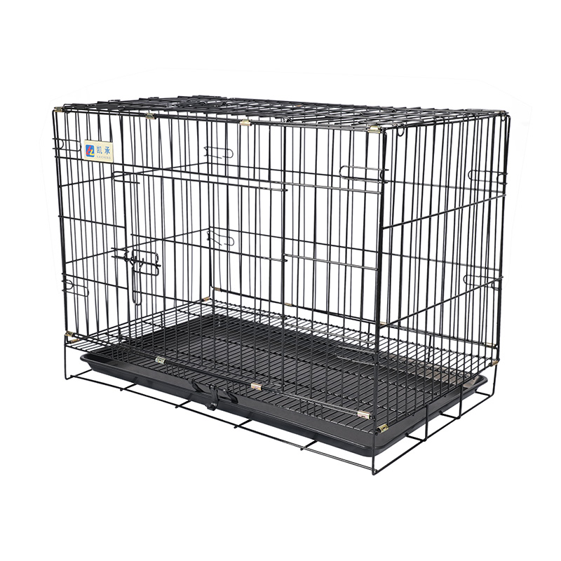 Crate madraí foldable miotail le haghaidh coileáiníní
