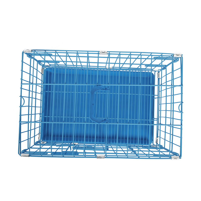 Crate madraí foldable miotail le haghaidh coileáiníní