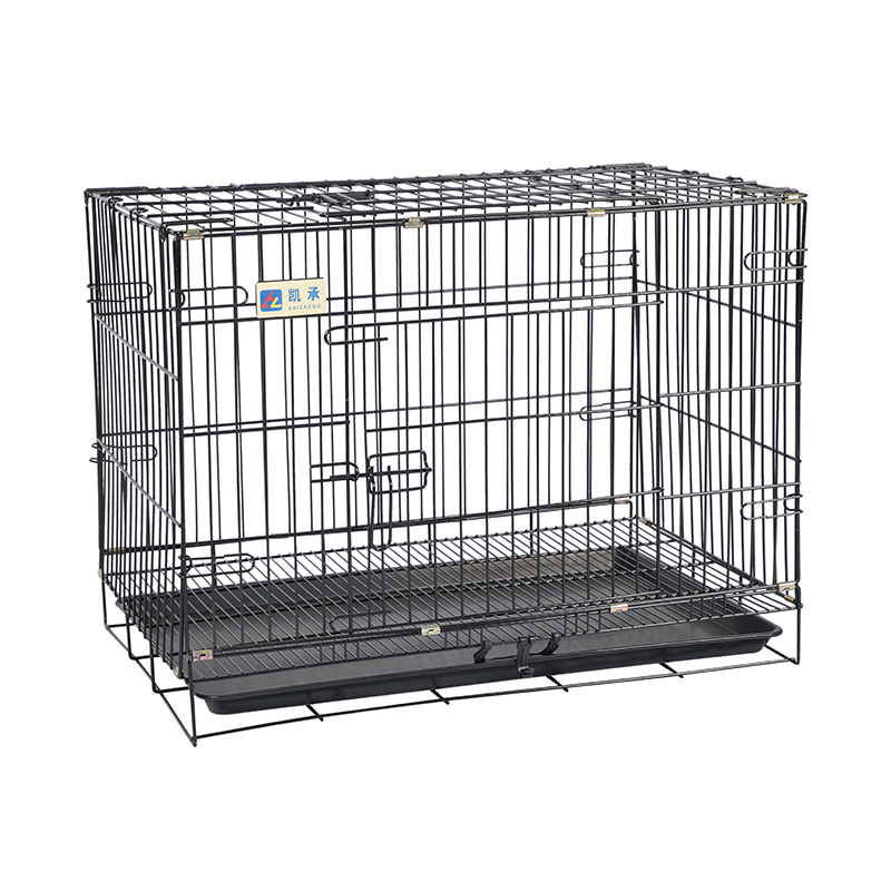 Crate madraí foldable miotail le haghaidh coileáiníní