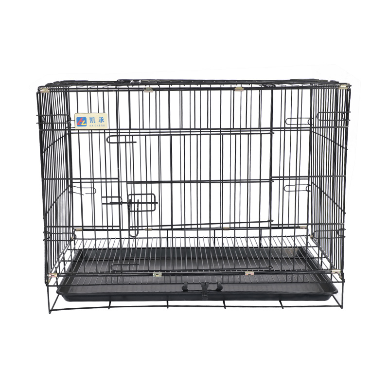 Crate madraí foldable miotail le haghaidh coileáiníní