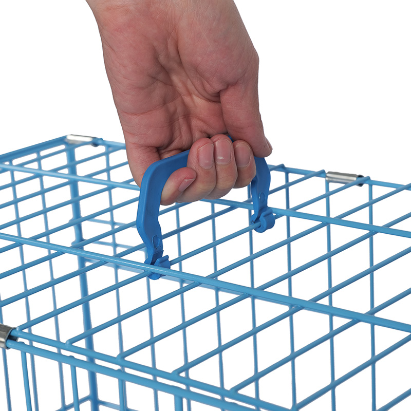 Crate madraí foldable miotail le haghaidh coileáiníní