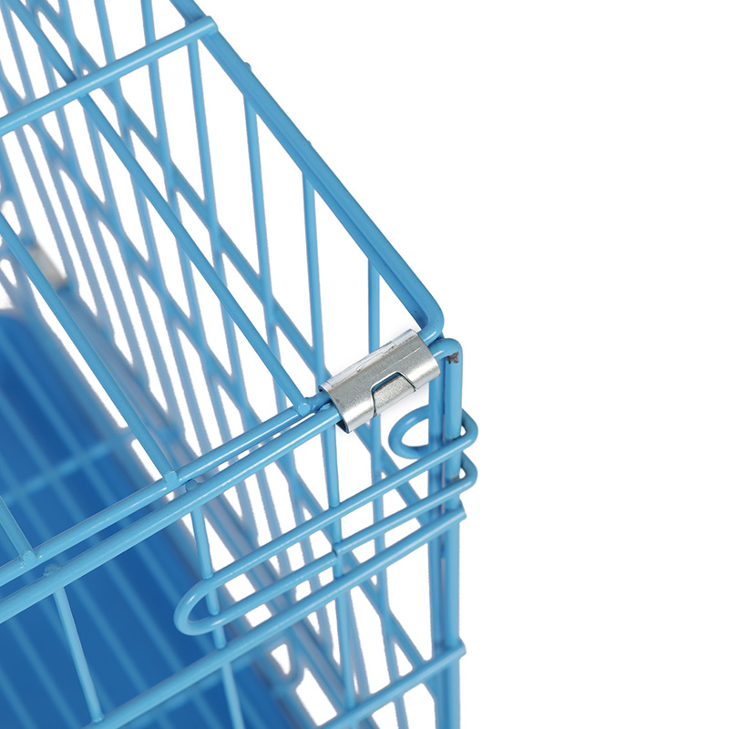 Crate madraí foldable miotail le haghaidh coileáiníní