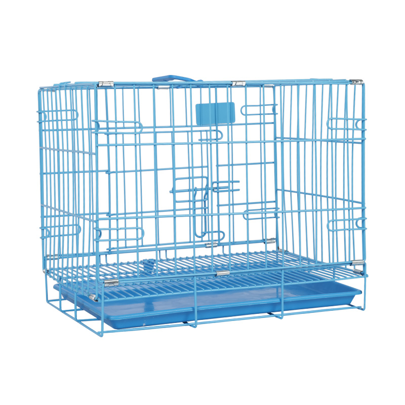 Crate madraí foldable miotail le haghaidh coileáiníní