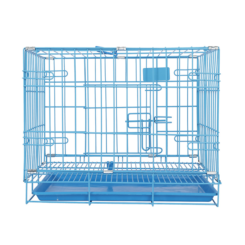 Crate madraí foldable miotail le haghaidh coileáiníní
