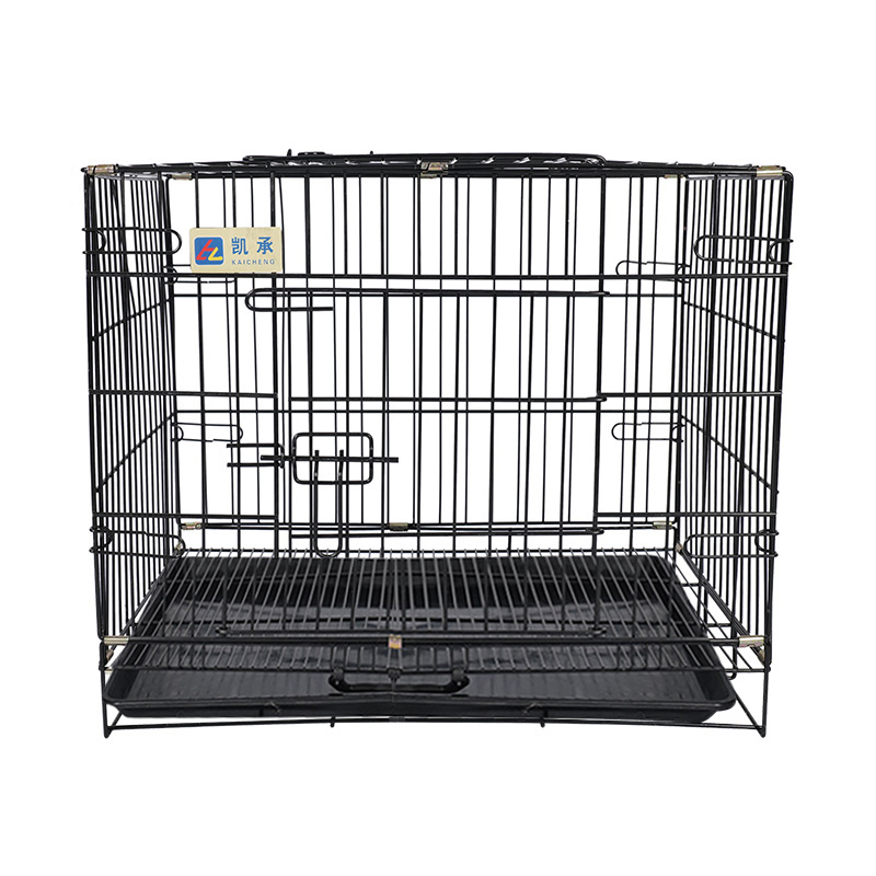Crate madraí foldable miotail le haghaidh coileáiníní