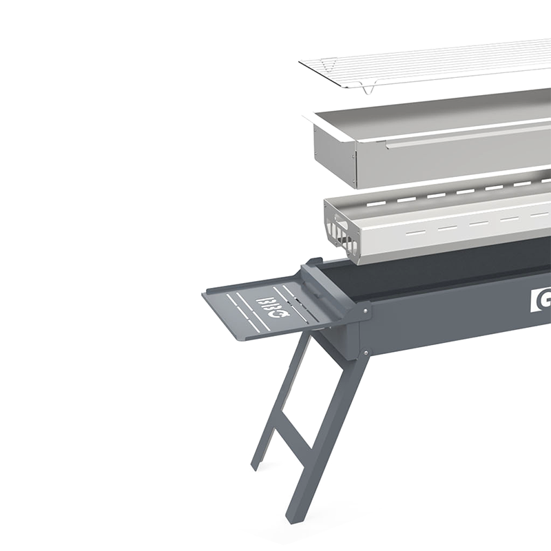 Grill barbeque dronuilleogach foldable amuigh faoin aer