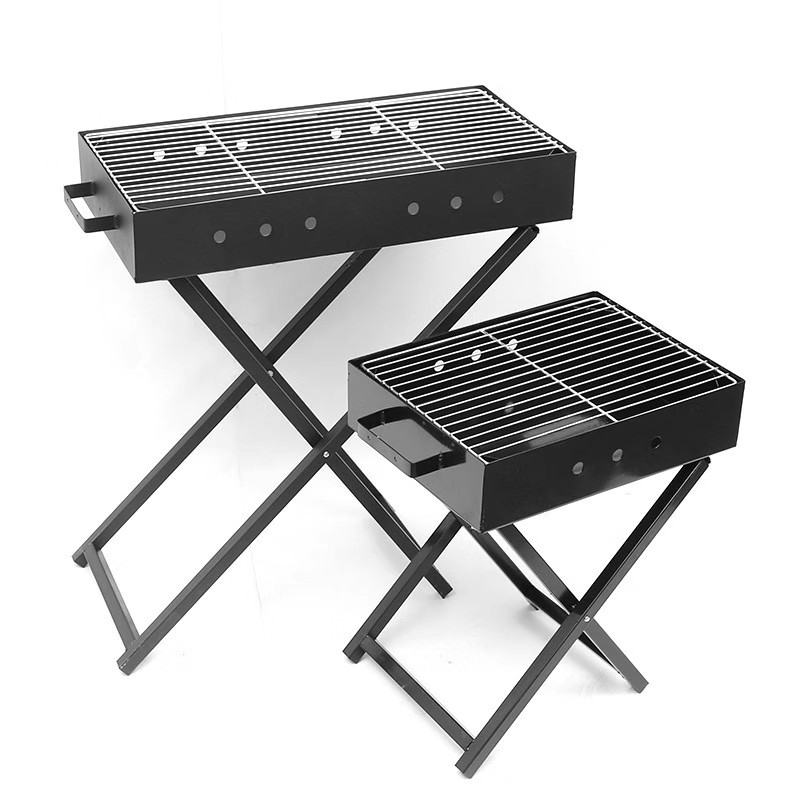 Cruach dhosmálta Foldable Grill Barbeque X-chruthach iniompartha
