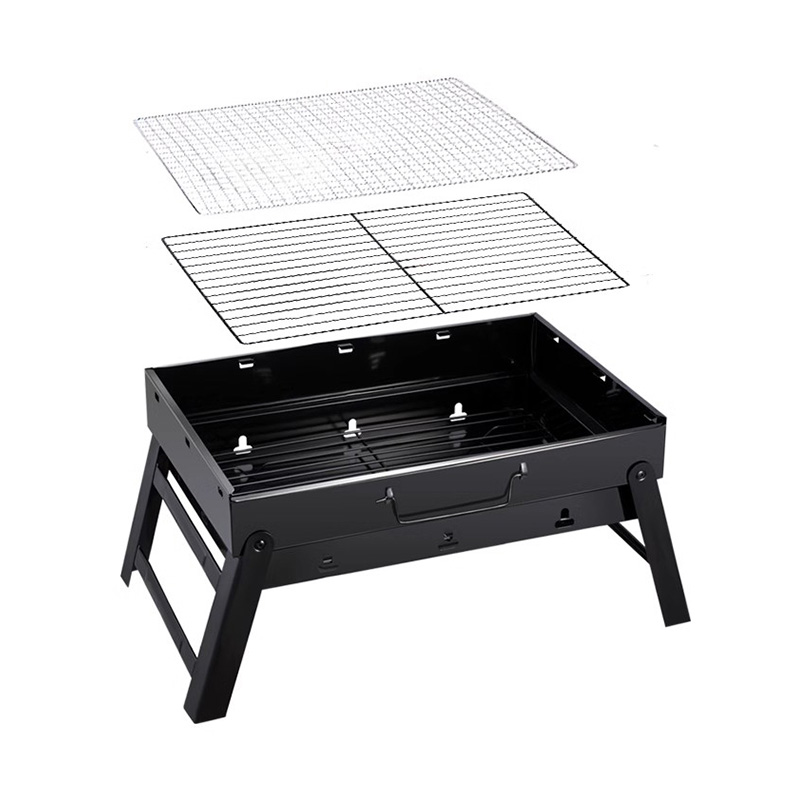 Cruach dhosmálta Foldable Grill Barbeque X-chruthach iniompartha